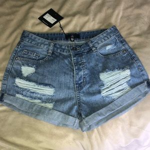 Misguided high waisted shorts